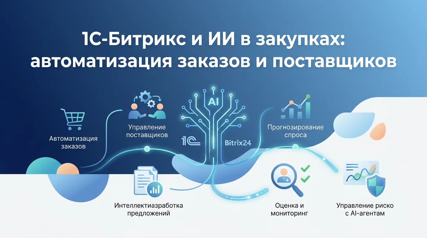 1С-Битрикс и ИИ в закупках: автоматизация заказов и работы с поставщиками