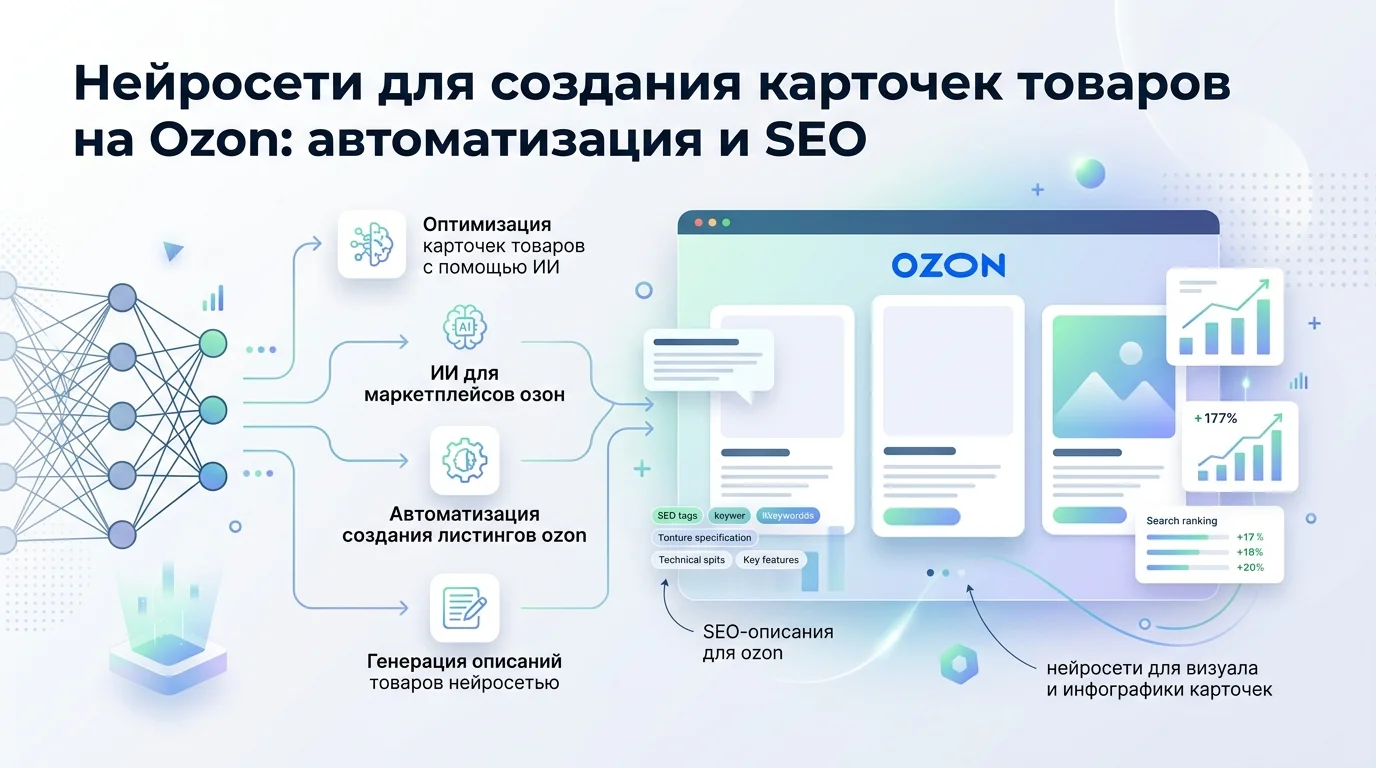 Нейросети для создания карточек товаров на Ozon: автоматизация и SEO