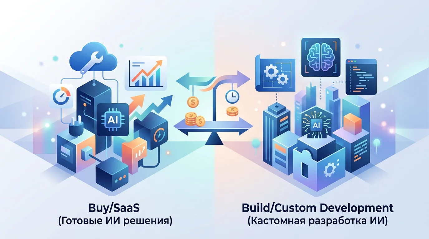 ИИ купить или разработать: сравнение готовых решений для бизнеса
