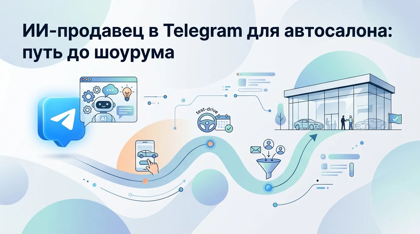 ИИ-продавец в Telegram для автосалона: от первого сообщения до визита в шоурум