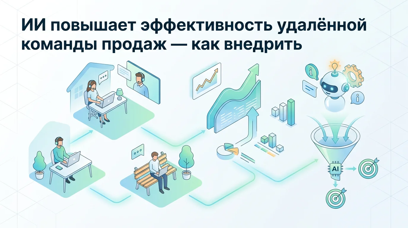 Работа на удалёнке в продажах: как ИИ повышает эффективность команды